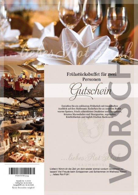 Frühstück für zwei Personen